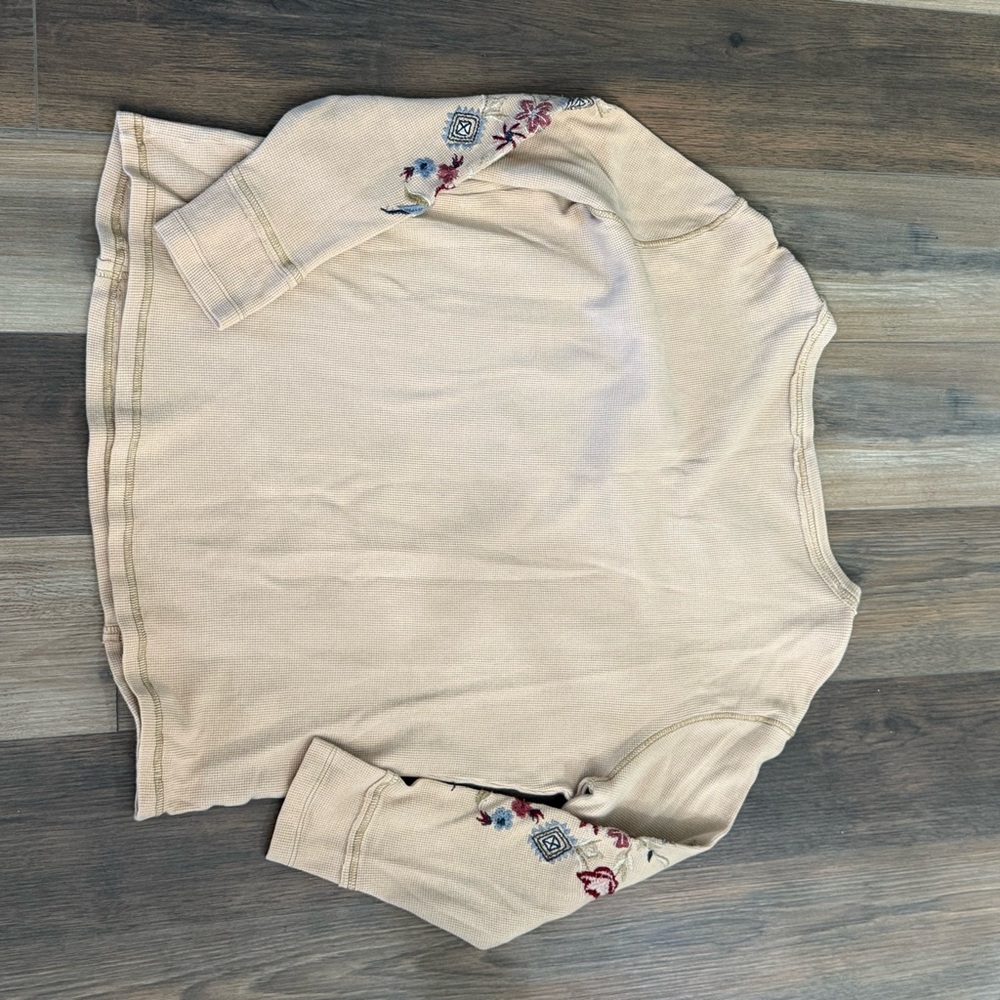 Karyn Seo Floral Embroidered Long Sleeve Top - Cream - Picture 4 of 6
